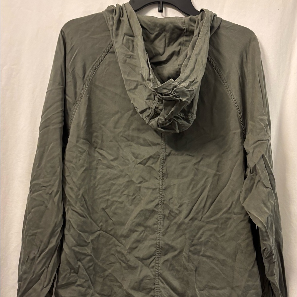 Lulu Lemon Washed Olive Hooded Pullover Oversized Medium - Picture 4 of 5